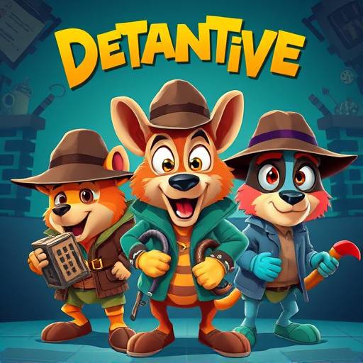 Affiche de la série animée 'Les Animaux Détectives'