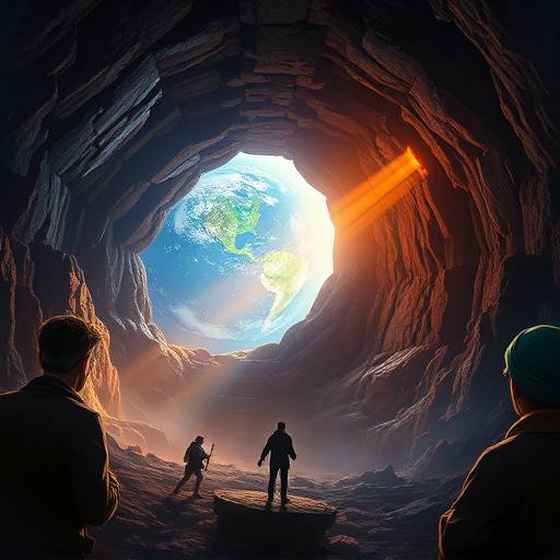 Affiche de la série animée 'Voyage au Centre de la Terre'